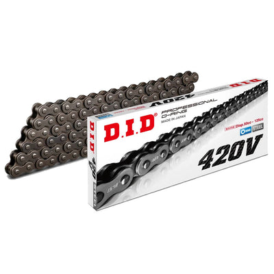 DID O-Ring Steel Motorcycle Chain 420 VO 120 Links (RJ)