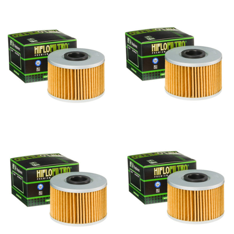 Bundle of 4 Hiflo Filtro HF114 Premium Oil Filters