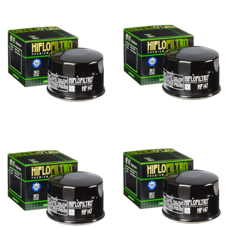 Bundle of 4 Hiflo Filtro HF147 Premium Oil Filters