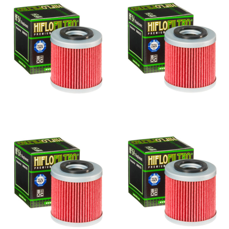 Bundle of 4 Hiflo Filtro HF154 Premium Oil Filters