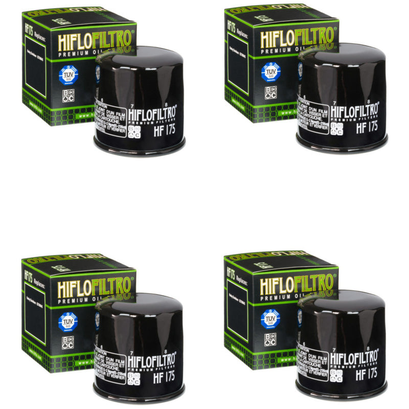 Bundle of 4 Hiflo Filtro HF175 Premium Oil Filters