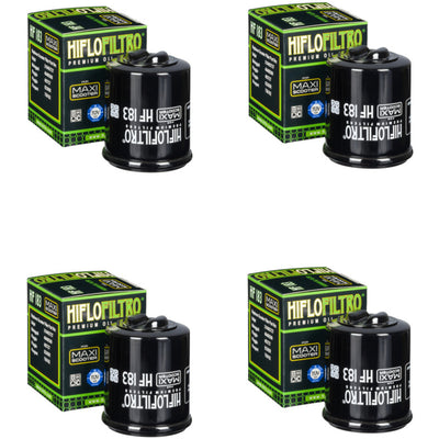 Bundle of 4 Hiflo Filtro HF183 Premium Oil Filters