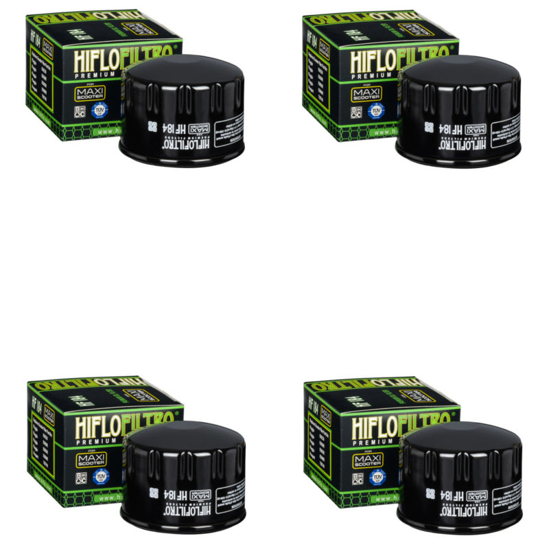 Bundle of 4 Hiflo Filtro HF184 Premium Oil Filters