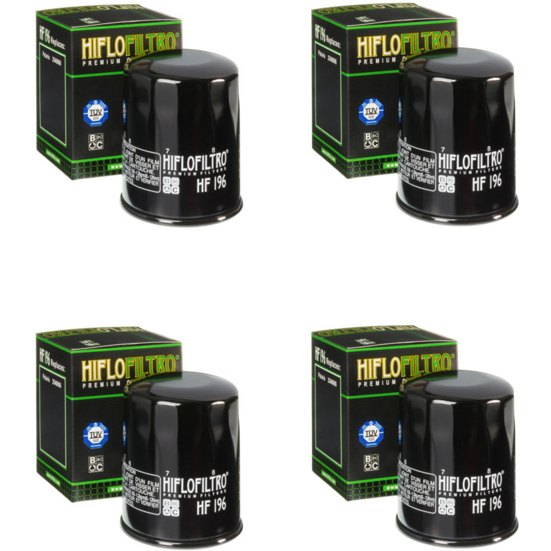 Bundle of 4 Hiflo Filtro HF196 Premium Oil Filters