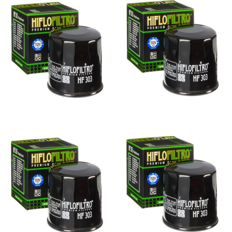 Bundle of 4 Hiflo Filtro HF303 Premium Oil Filters
