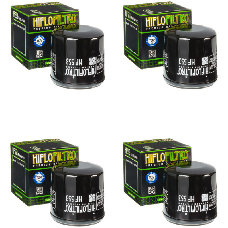 Bundle of 4 Hiflo Filtro HF553 Premium Oil Filters