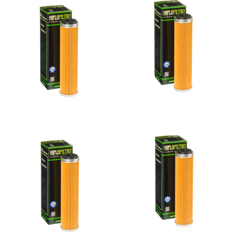 Bundle of 4 Hiflo Filtro HF631 Premium Oil Filters