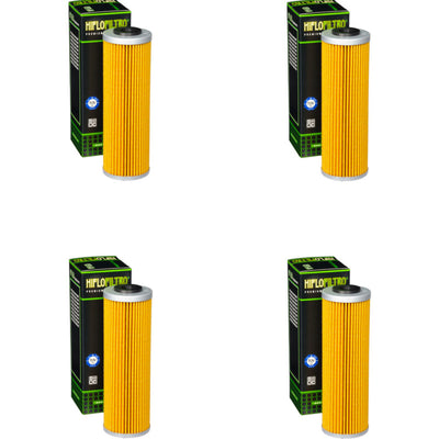 Bundle of 4 Hiflo Filtro HF650 Premium Oil Filters