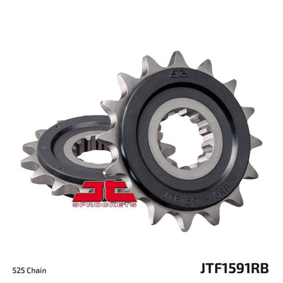 JTF1591 Rubber Cushioned Front Drive Motorcycle Sprocket 15 Teeth (JTF 1591.15)