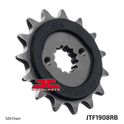 JTF1908 Rubber Cushioned Front Drive Motorcycle Sprocket 15 Teeth (JTF 1908.15RB)