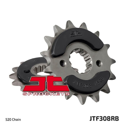 JTF308 Rubber Cushioned Front Drive Motorcycle Sprocket 15 Teeth (JTF 308.15 RB)