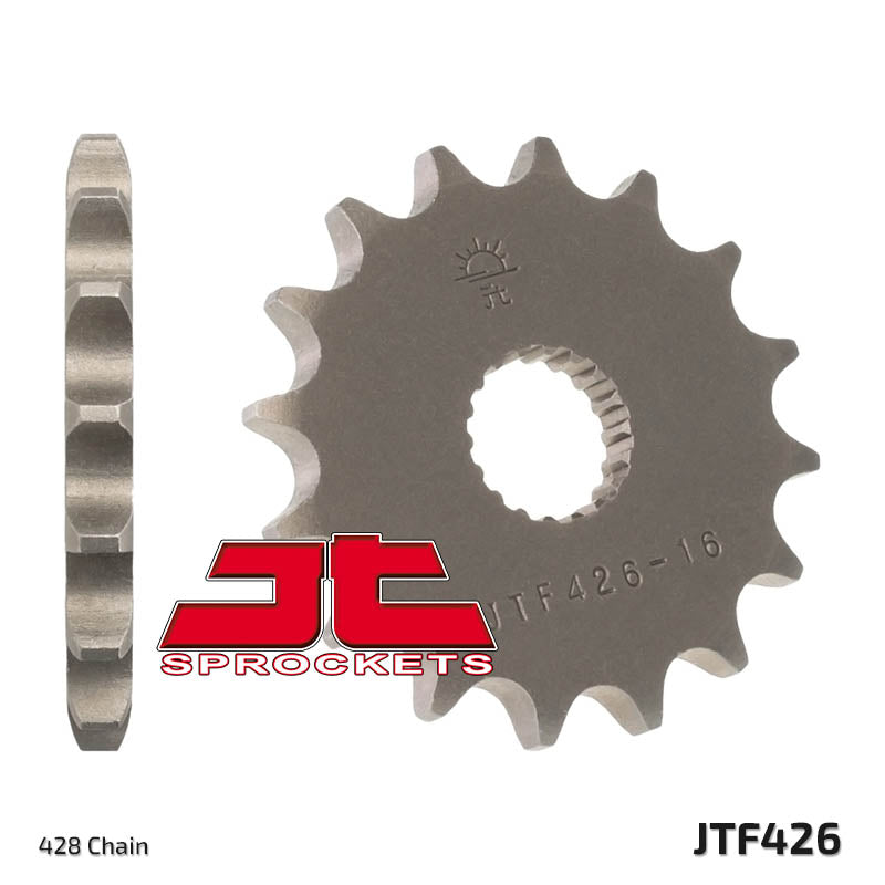 Front Motorcycle Sprocket for Hyosung_125 Cruise I_97, Suzuki_DR125 S_80-85, Suzuki_GN125_92-98, Suzuki_GN125_99-00, Suzuki_GS125 Drum Brake_79-82, Suzuki_GS125 ES Disc Brake_83-96, Suzuki_GS125 ES_97-00, Suzuki_RM100 A B_76-77, Suzuki_RM100 N T X Z_79-82, Suzuki_RM125 A B_76-77