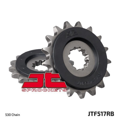 JTF517 Rubber Cushioned Front Drive Motorcycle Sprocket 17 Teeth (JTF 517.17 RB)