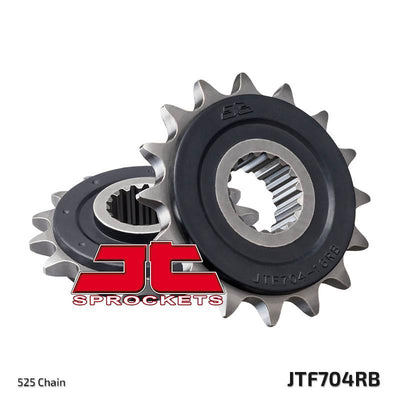 JTF704 Rubber Cushioned Front Drive Motorcycle Sprocket 17 Teeth (JTF 704.17 RB)
