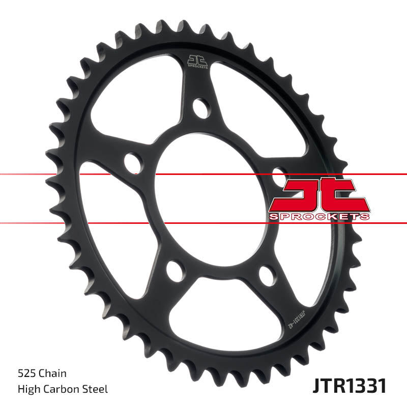 JTR1331 Black Edition Induction Hardened ZBK Motorcycle Sprocket 42 Teeth (JTR 1331.42)