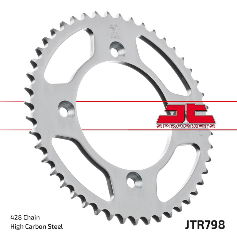 JTR798 Black Edition Induction Hardened ZBK Motorcycle Sprocket 47 Teeth (JTR 798.47)