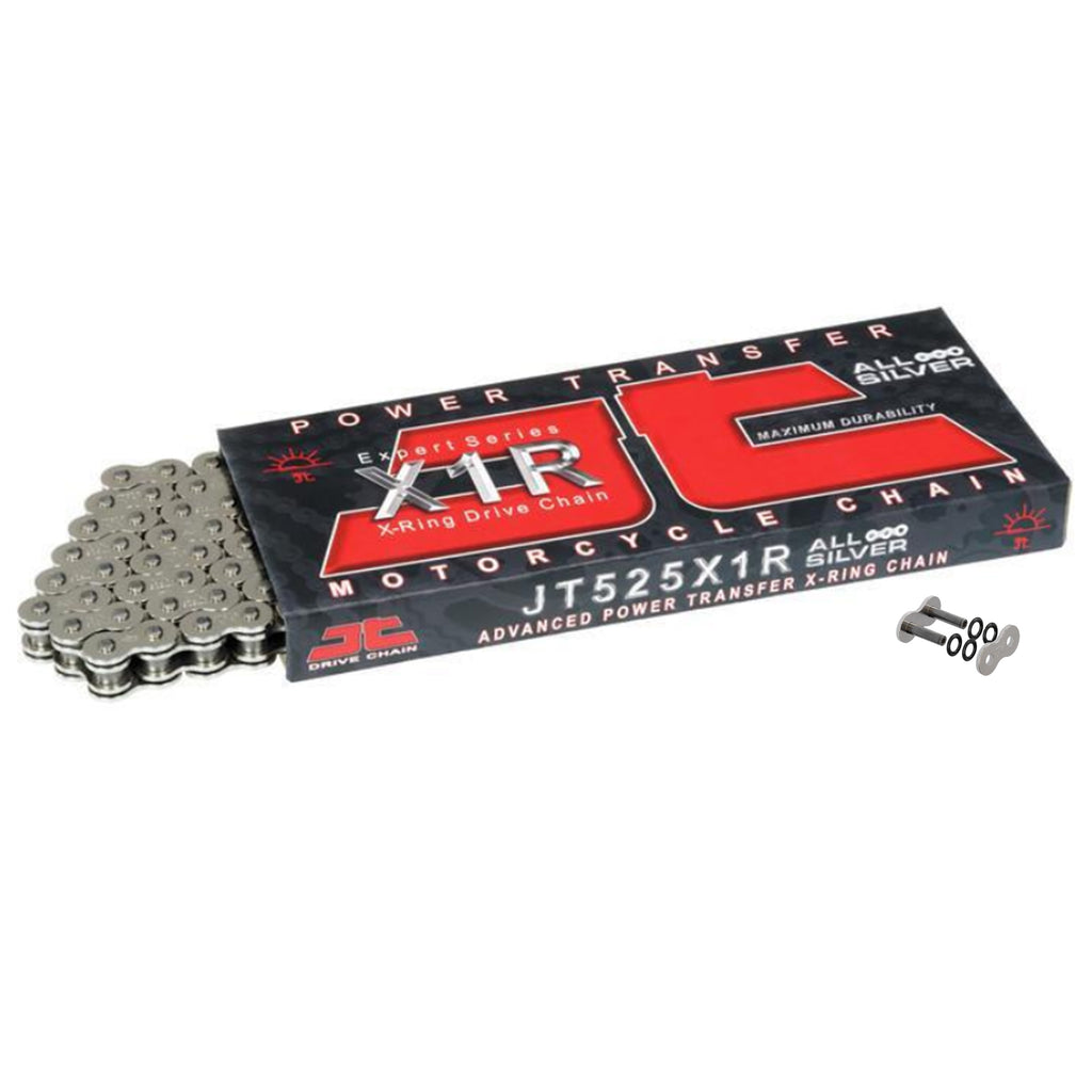 JT 525 X1R Silver 110 Link X-Ring Heavy Duty Motorcycle Chain