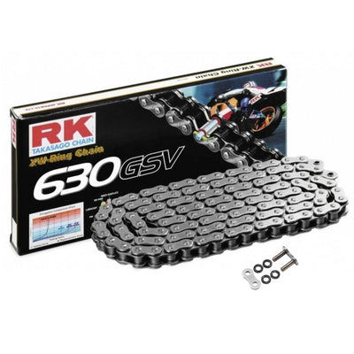 RK 630 GSV Silver 98 Classic Bike X-Ring Super Heavy Duty Motorcycle Chain