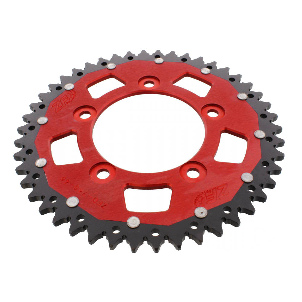 ZF Dual Combination Alloy/Steel Red Rear Sprocket 52 Teeth (JTR1131.52)