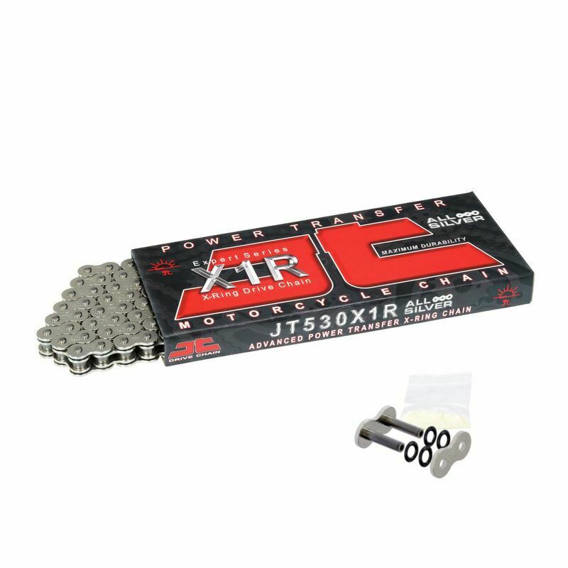 JT 530 X1R Silver 122 Link X-Ring Heavy Duty Motorcycle Chain