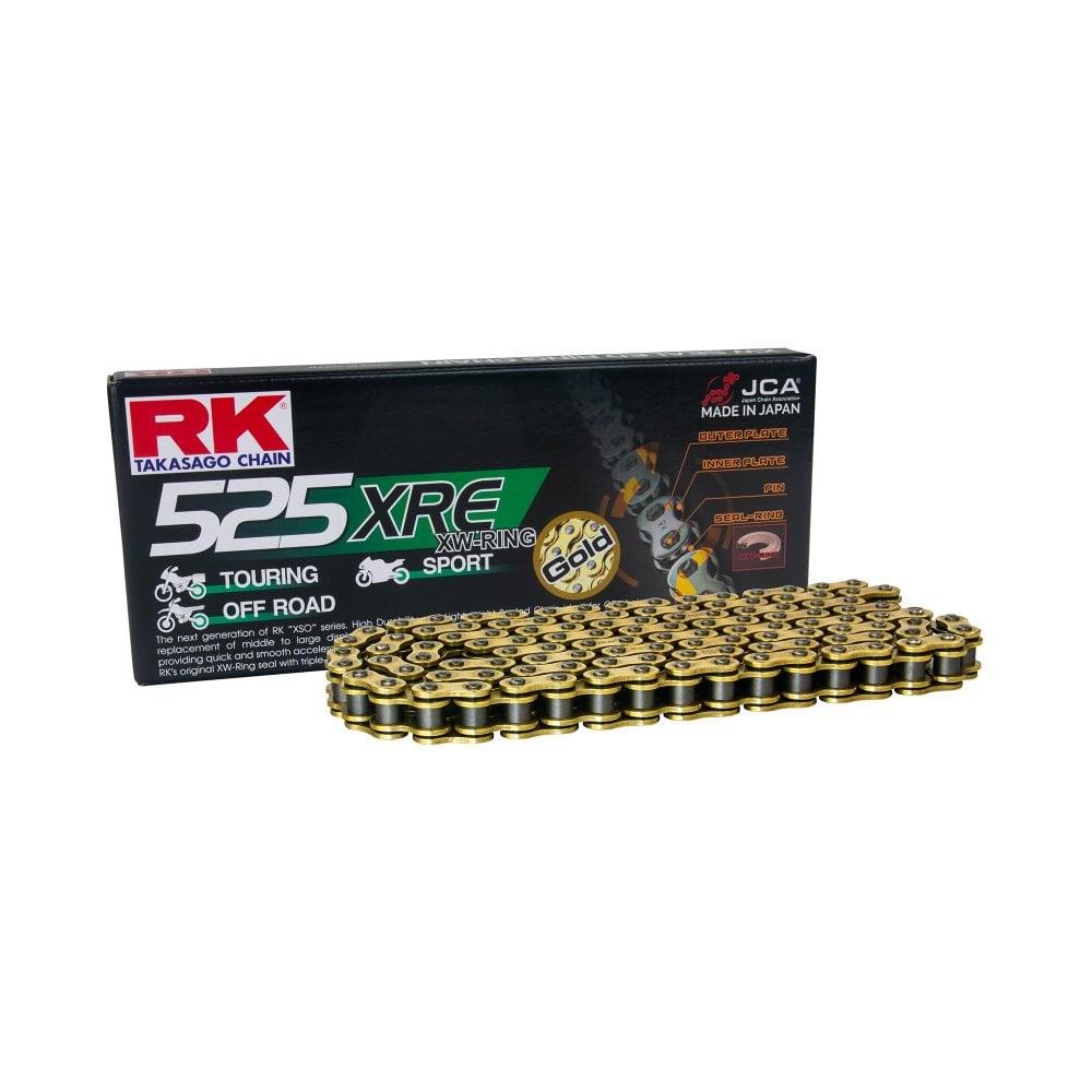 RK 525 XRE Gold 120 Link X-Ring Heavy Duty Motorcycle Chain