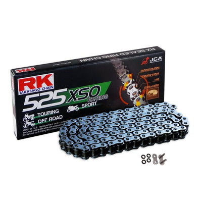 RK 525 XSO Steel 122 Link X-Ring Heavy Duty Motorcycle Chain