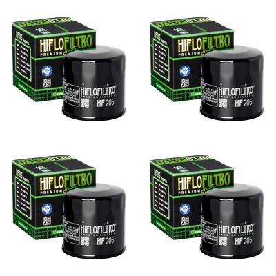 Bundle of 4 Hiflo Filtro HF205 Premium Oil Filters