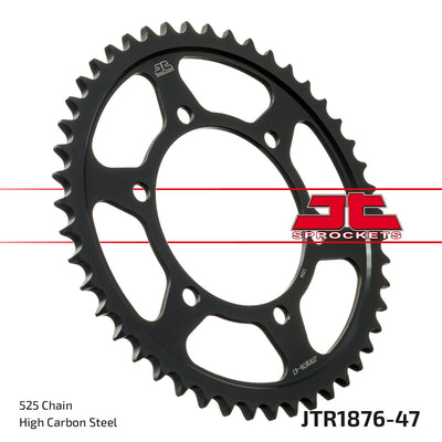 JTR1876 Rear Drive Motorcycle Sprocket 47 Teeth (JTR 1876.47)