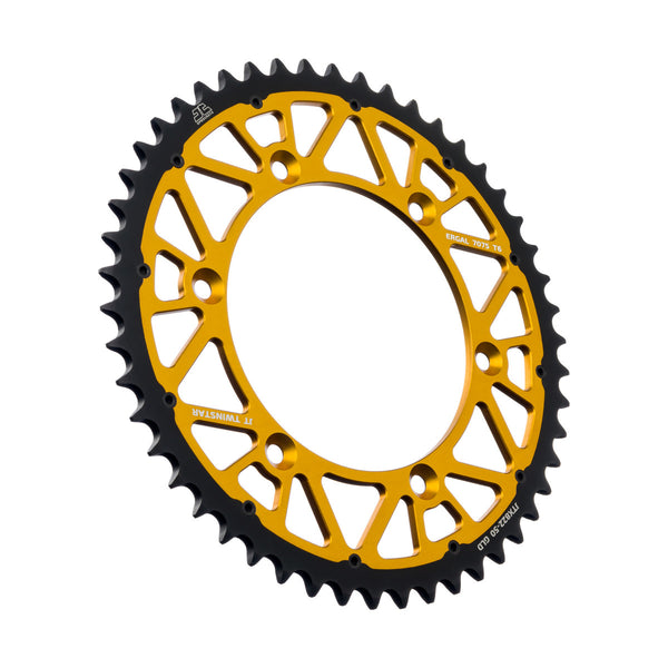 JT TwinStar Hybrid Gold Aluminium Steel Rear Sprocket 50 Teeth (JTX 82 ...