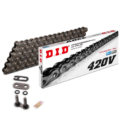 DID O-Ring Steel Motorcycle Chain 420 VO 120 Links (RJ)