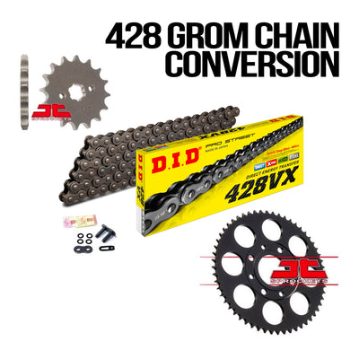 Honda MSX125 GROM 125 2013-2020 (428 Chain Conversion) Chain & Sprockets Bundle