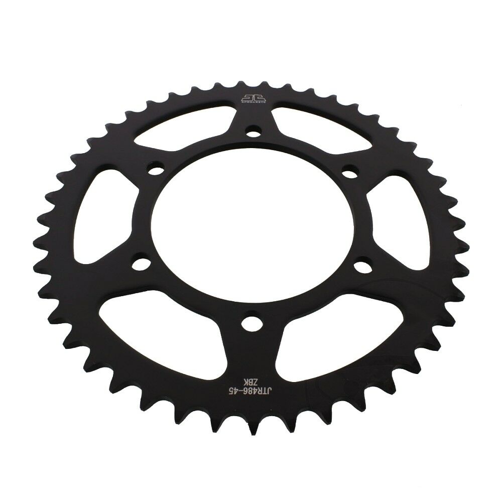 JTR486 Black Edition Induction Hardened ZBK Motorcycle Sprocket 45 Teeth (JTR 486.45)