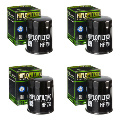Bundle of 4 Hiflo Filtro HF750 Premium Oil Filters