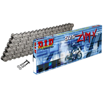 DID 525 ZVMX Steel 120 Link X-Ring Super Heavy Duty Motorcycle Chain