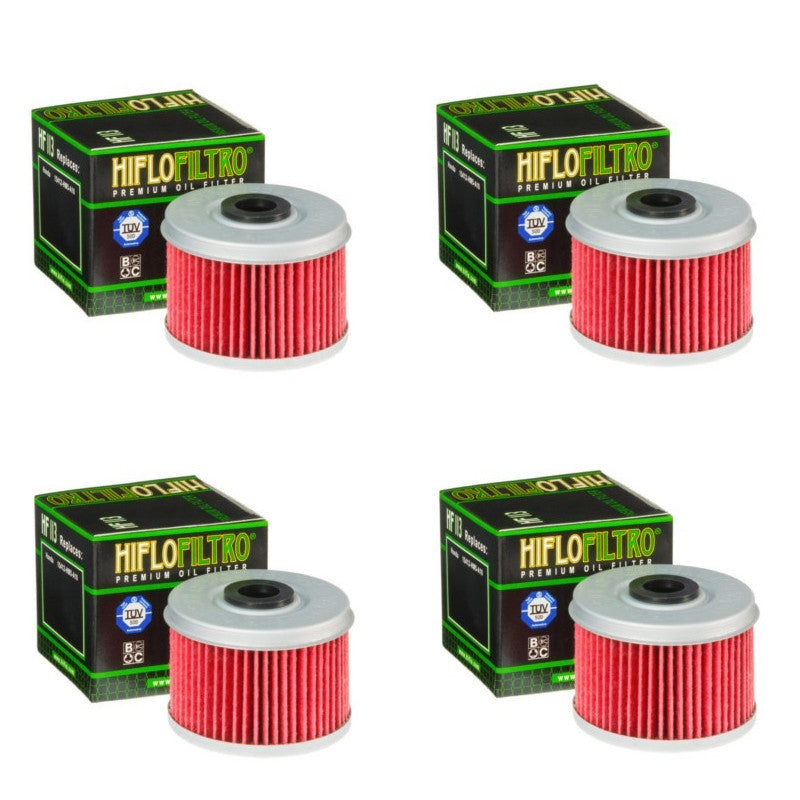 Bundle of 4 Hiflo Filtro HF113 Premium Oil Filters