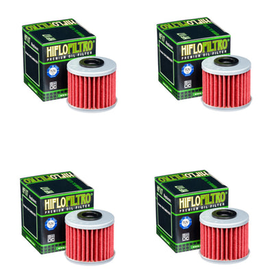 Bundle of 4 Hiflo Filtro HF117 Premium Oil Filters