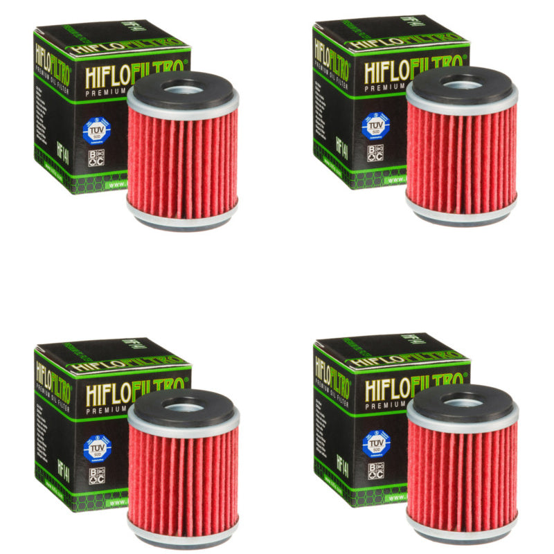 Bundle of 4 Hiflo Filtro HF141 Premium Oil Filters