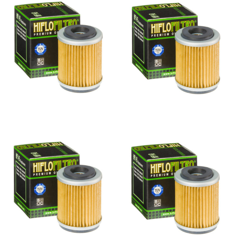 Bundle of 4 Hiflo Filtro HF143 Premium Oil Filters