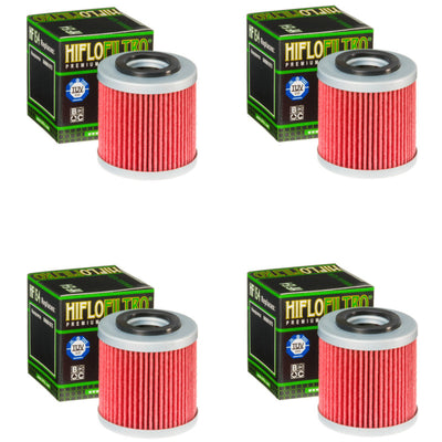 Bundle of 4 Hiflo Filtro HF154 Premium Oil Filters