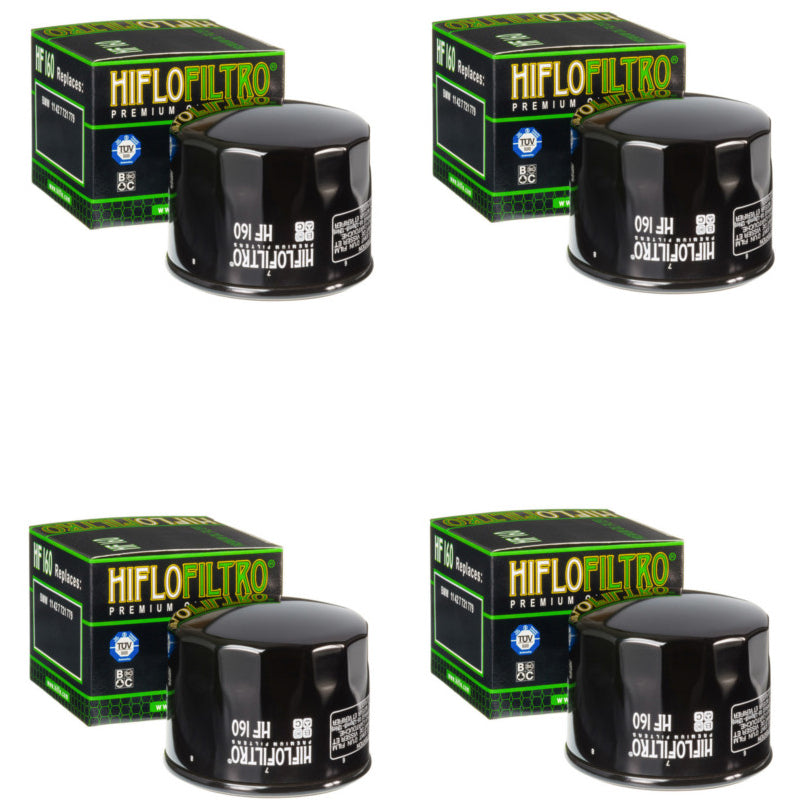 Bundle of 4 Hiflo Filtro HF160 Premium Oil Filters