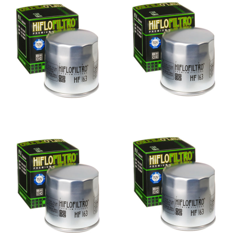 Bundle of 4 Hiflo Filtro HF163 Premium Oil Filters