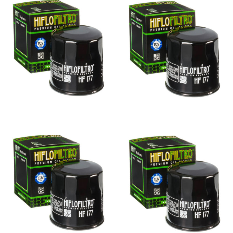 Bundle of 4 Hiflo Filtro HF177 Premium Oil Filters