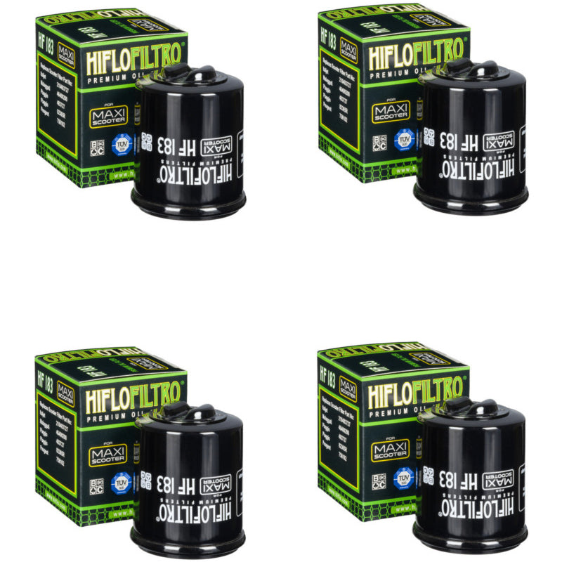 Bundle of 4 Hiflo Filtro HF183 Premium Oil Filters