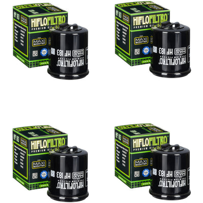 Bundle of 4 Hiflo Filtro HF183 Premium Oil Filters