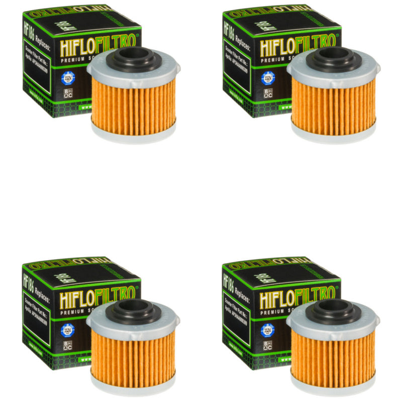 Bundle of 4 Hiflo Filtro HF186 Premium Oil Filters