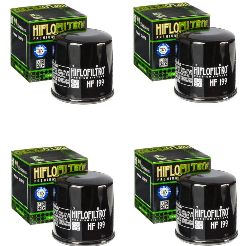 Bundle of 4 Hiflo Filtro HF199 Premium Oil Filters