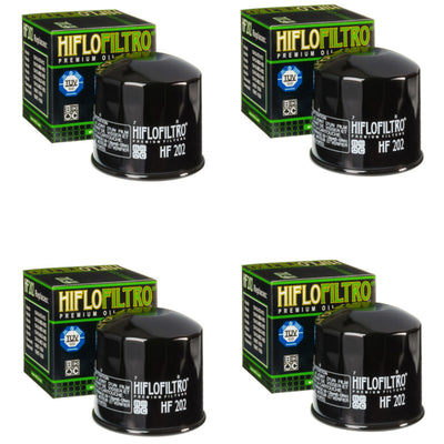 Bundle of 4 Hiflo Filtro HF202 Premium Oil Filters