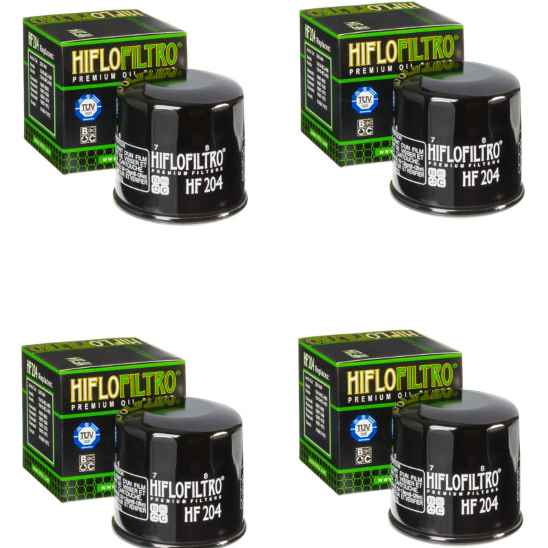 Bundle of 4 Hiflo Filtro HF204 Premium Oil Filters
