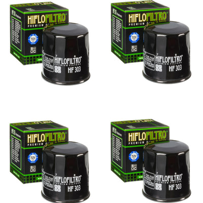 Bundle of 4 Hiflo Filtro HF303 Premium Oil Filters
