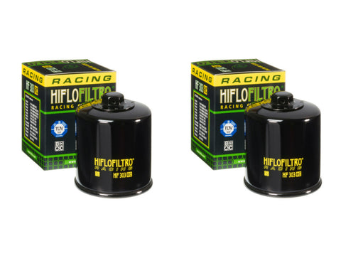 Pair of Hiflo Filtro HF303RC High Performance Racing Oil Filters